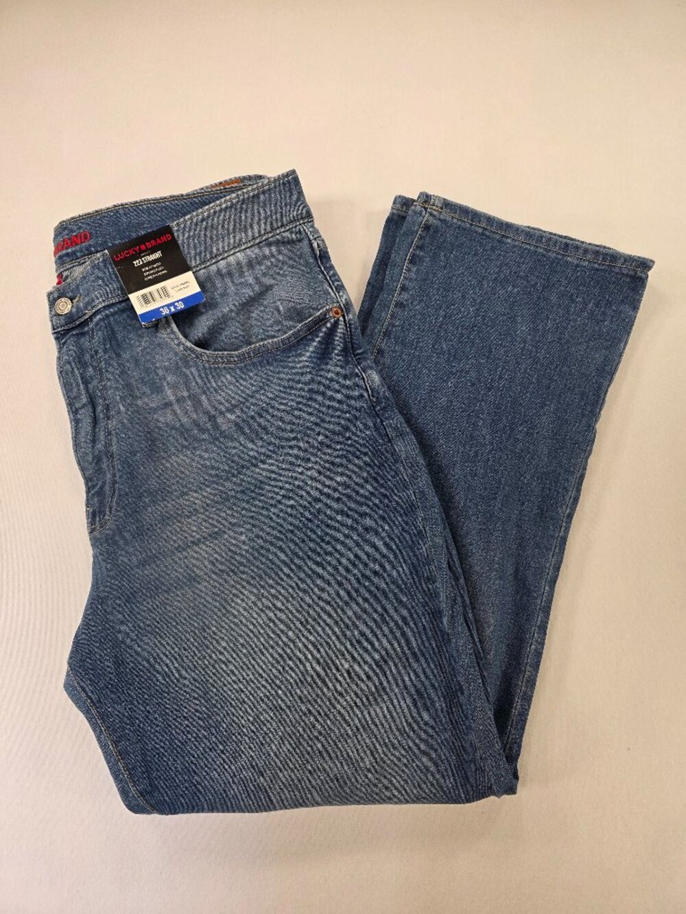 Lucky Brand Men's Jeans 223 Straight 36X30 Stretch Denim Straight Leg Light Blue